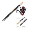 Portable Fishing Rods Carbon Fiber Telescopic Fishing Rod Portable Spinning Rod and Spinning Reels Multifunction Set 1.8m 2.1m 2.4m 2.7m 3.0m Telescopic Fishing Pole (Color : Black Metal Handle, Siz view 4