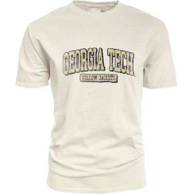 Georgia Tech NCAA Officially Licensed T-Shirt Ivory Dyed Ringspun Vintage, Large