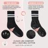 American Trends Pilates Grips for Women Yoga Barre Non Slip Grippy Dance Hospital Socks with Grippers - 5 Pairs: Black, White, Dark Grey, Light Blue, Pink view 3