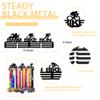Goutoports Medal Display Hanger - Triathlon Athletic Competition Sport Award Plaques Holder Rack for Wall Mount - Black Steel Metal Holder With 12 Hooks Hold Up 60 Medals Easy to Install view 2