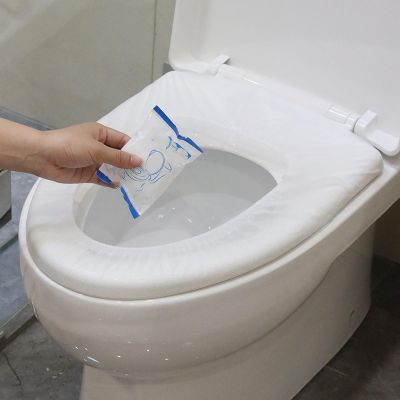 ASUPO Disposable Toilet Cover Traveler Home Business Trip Dirt-Resistant Dustproof Thickened Non-Woven Fabric Portable Sleeve-in Toilet Mat