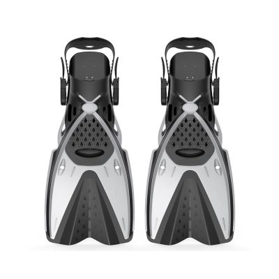 YIORYO Snorkel Fins, Professional Swimming Fins with Adjustable Buckles Open Heel, Diving Flippers for Men Women Youth Travel Size Short Fins for Snorkeling Diving Swimming (Size : S/M)