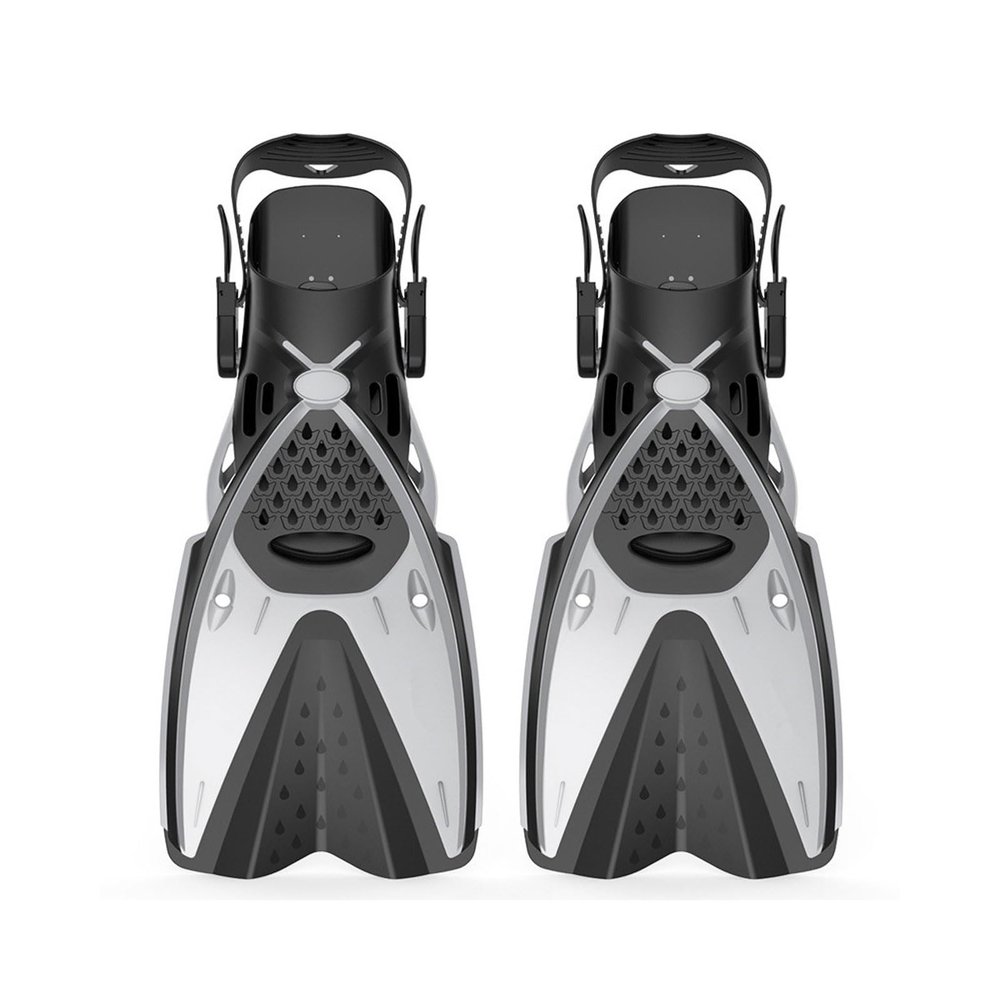 YIORYO Snorkel Fins, Professional Swimming Fins with Adjustable Buckles Open Heel, Diving Flippers for Men Women Youth Travel Size Short Fins for Snorkeling Diving Swimming (Size : S/M)