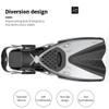 YIORYO Snorkel Fins, Professional Swimming Fins with Adjustable Buckles Open Heel, Diving Flippers for Men Women Youth Travel Size Short Fins for Snorkeling Diving Swimming (Size : S/M) view 4