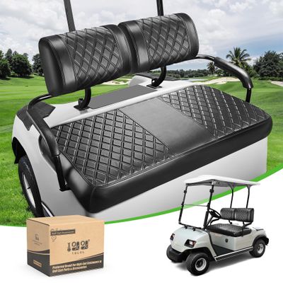 10L0L Golf Cart Seat Covers for Yamaha G2 G8 G9 G16 G19 G22 - Golf Cart Front Seat Cover Not Staper Required Thick Vinyl Leather Comfortable Breathable