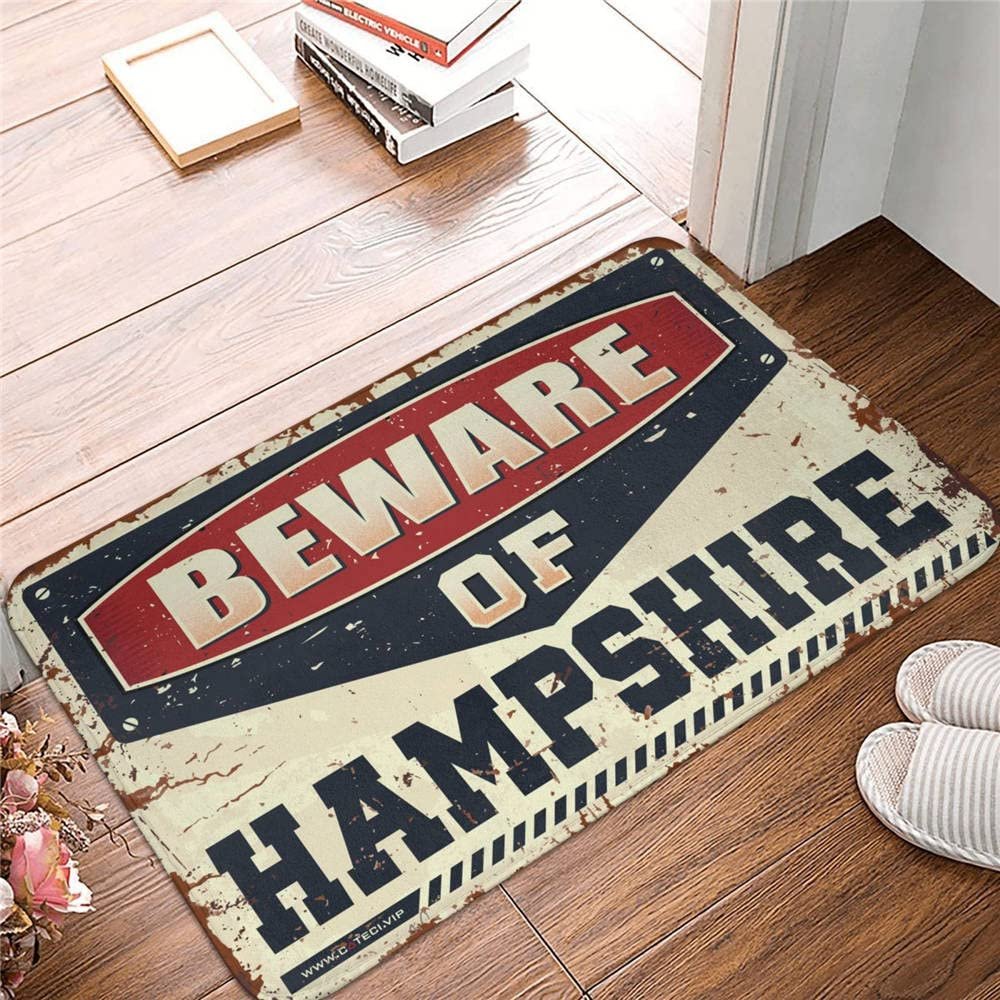Farmhouse Bathroom Mats Beware of Hampshire Rug Outdoor Rug Doormat Spring Rug Outdoor (Size : 65X90CM)