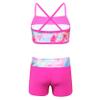 Nikiikoo Kids Girls 2Pcs Activewear Set Gymnastics Dance Sports Bra Crop Tops and Booty Shorts Tankini Swimsuit D#Colorful12 12 Years view 2