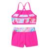 Nikiikoo Kids Girls 2Pcs Activewear Set Gymnastics Dance Sports Bra Crop Tops and Booty Shorts Tankini Swimsuit D#Colorful12 12 Years view 4