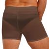 ACSUSS Men's See Through Shorts Mesh Stretchy Low Rise Short Pants Underwear Swim Trunk Coffee One Size view 3