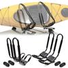 fenqing-y Aluminum J-Bar Rack Universal Kayak Roof Rack Canoe Boat Surf Ski Carrier Roof Top Mount for Vehicle, 4Pcs view 1