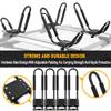 fenqing-y Aluminum J-Bar Rack Universal Kayak Roof Rack Canoe Boat Surf Ski Carrier Roof Top Mount for Vehicle, 4Pcs view 2