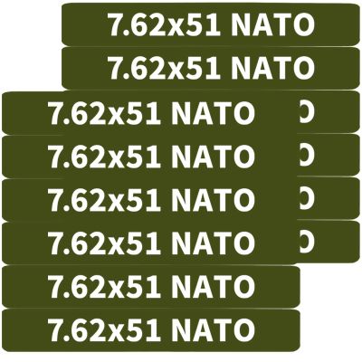12 Pack Miaozhun 7.6251 NATO Magazine Marking Bands 7.62 NATO Magazine Ammo Caliber Identification Bands (Army Gren-White)