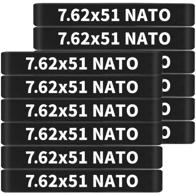 12 Pack Miaozhun 7.6251 NATO Magazine Marking Bands 7.62 NATO Magazine Ammo Caliber Identification Bands (Black-White)