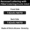 12 Pack Miaozhun 7.6251 NATO Magazine Marking Bands 7.62 NATO Magazine Ammo Caliber Identification Bands (Black-White) view 2