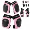 Adult/Youth Knee and Elbow Pads ,Wrist Guards for Adult,Women, 6 in 1 Protective Gear Set for Skateboarding Biking Roller Skating Cycling Outdoor (Medium, Pink) view 1