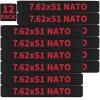 12 Pack Miaozhun 7.6251 NATO Magazine Marking Bands 7.62 NATO Magazine Ammo Caliber Identification Bands (Black-Red) view 1