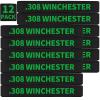 12 Pack Miaozhun .308 Winchester Magazine Marking Bands .308 Win Magazine Ammo Caliber Identification Bands (Black-Green) view 1