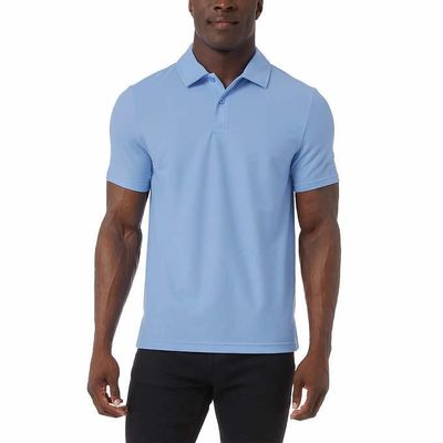 32 Degrees Mens Micro Pique Polo (Blue, L)