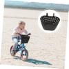 Didiseaon 1pc Detachable Boy Girl Bike Basket Black Plastic Storage Basket for Boy Girl Easy to Install Water-Resistant and Scratch-Resistant for Leisurely Rides view 4