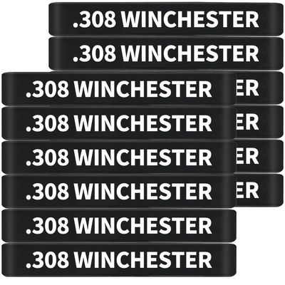 12 Pack Miaozhun .308 Winchester Magazine Marking Bands .308 Win Magazine Ammo Caliber Identification Bands (Black-White)