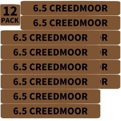 12 Pack Miaozhun 6.5 Creedmoor Magazine Marking Bands 6.5 Creedmoor Magazine Ammo Caliber Identification Bands (Coyote Brown-Black)