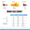 Fly Fishing Flies Assortment Kit Dry Wet Nyphms Tenkara Popper Streamer Woolly Bugger for Trout Bass Salmon Steelhead with Fly Box (Propeller Flies Kit 42pcs) view 4