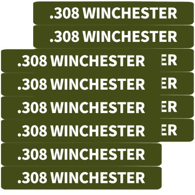 12 Pack Miaozhun .308 Winchester Magazine Marking Bands .308 Win Magazine Ammo Caliber Identification Bands (Army Gren-White)