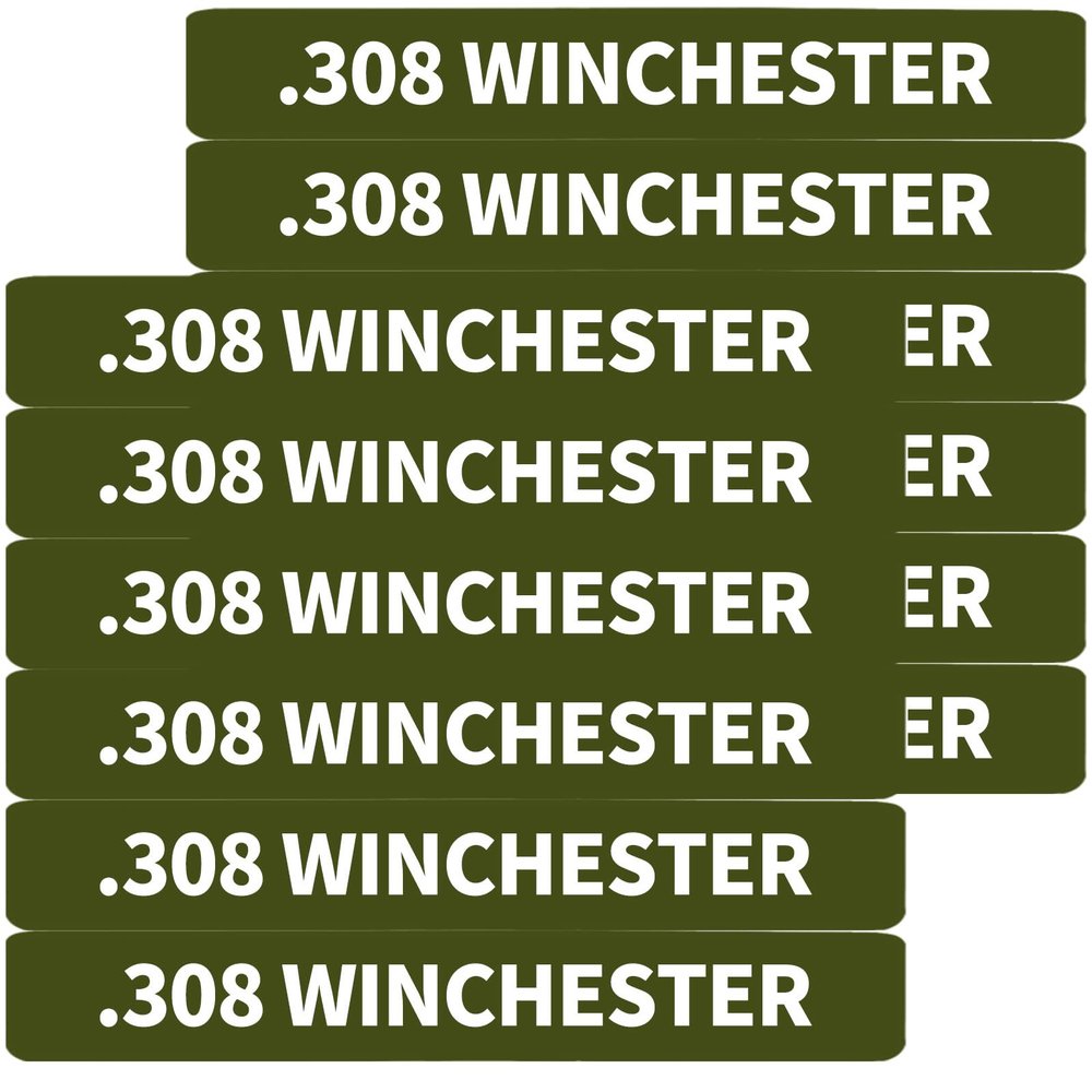 12 Pack Miaozhun .308 Winchester Magazine Marking Bands .308 Win Magazine Ammo Caliber Identification Bands (Army Gren-White)