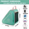 HEXIFUL Skate Bag to Carry Ice Skates, Inline Skates, Roller Skates and Quad Skates for Both Kids and Adults (Mint/Pink) view 4
