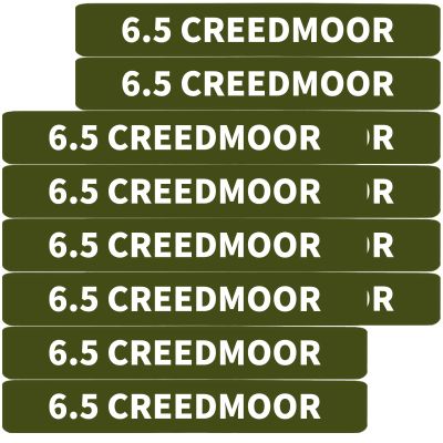 12 Pack Miaozhun 6.5 Creedmoor Magazine Marking Bands 6.5 Creedmoor Magazine Ammo Caliber Identification Bands (Army Green-White)