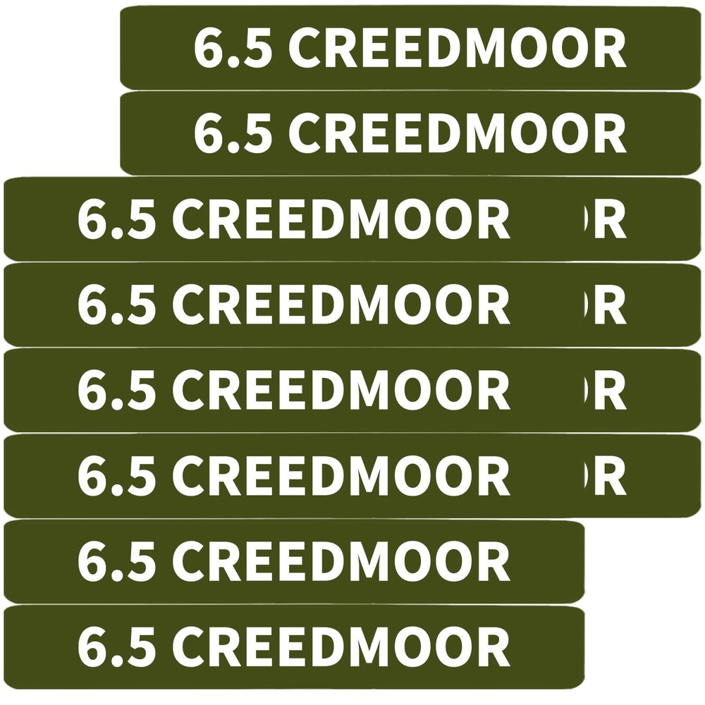 12 Pack Miaozhun 6.5 Creedmoor Magazine Marking Bands 6.5 Creedmoor Magazine Ammo Caliber Identification Bands (Army Green-White)