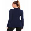 AmlieBoutik Women Collar V Neck Cable Knit Long Sleeve Pullover Sweater(Blue Small) view 4