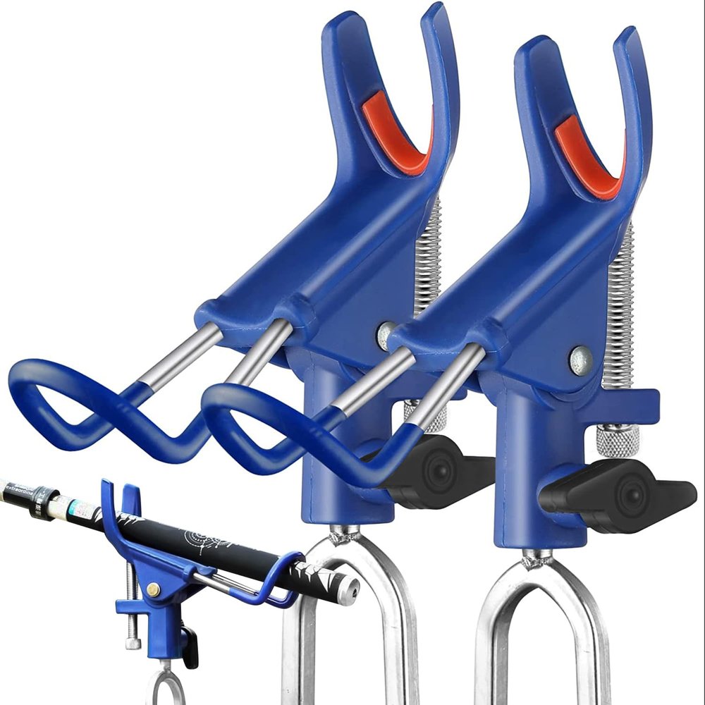 LBW Fishing Rod Holders for Bank - Fishing Pole Holders for Ground, Shore, Beach 360 Degree Adjustable Rod Holders 2 Pack