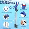 LBW Fishing Rod Holders for Bank - Fishing Pole Holders for Ground, Shore, Beach 360 Degree Adjustable Rod Holders 2 Pack view 2