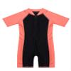 Hularka Kids Boys Girls One-Piece Thermal Wetsuit Short Sleeves Rash Guard Sun Protection Swimsuit Zippered Shorty Swimwear Watermelon Red&Black 14-16 view 3