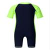 Hularka Kids Boys Girls One-Piece Thermal Wetsuit Short Sleeves Rash Guard Sun Protection Swimsuit Zippered Shorty Swimwear Navy Blue&Fluorescen 10-12 view 2