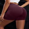 OVESPORT 3 Piece Workout Shorts for Women Seamless Scrunch Butt Lifting High Waisted Yoga Gym Booty Running Short Pants view 3