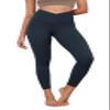 ODODOS Women's Cross Waist 7/8 Yoga Leggings with Inner Pocket, Inseam 25" Gathered Crossover Workout Yoga Pants, Deep Navy, Large view 1
