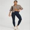 ODODOS Women's Cross Waist 7/8 Yoga Leggings with Inner Pocket, Inseam 25" Gathered Crossover Workout Yoga Pants, Deep Navy, Small view 3