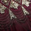 1920s Dresses for Women Great Gatsby Dress Roaring 20s Costumes Beaded Sequin Dress Prom Gown Ball Evening Maxi Dress V Neck Sleeveless 1920s Dresses for Women Wine Red + Gold XX-Large view 2