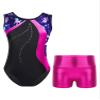 winying Kids Girls Two Piece Unitard Leotard Stretchy Fitness Bodysuit Gymnastic Dancewear Rose G 8 Years view 1