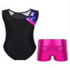 winying Kids Girls Two Piece Unitard Leotard Stretchy Fitness Bodysuit Gymnastic Dancewear Rose G 8 Years view 2
