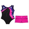 winying Kids Girls Two Piece Unitard Leotard Stretchy Fitness Bodysuit Gymnastic Dancewear Rose G 8 Years view 3
