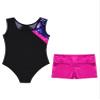 winying Kids Girls Two Piece Unitard Leotard Stretchy Fitness Bodysuit Gymnastic Dancewear Rose G 8 Years view 4