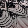 1920s Dresses for Women Great Gatsby Dress Roaring 20s Costumes Beaded Sequin Dress Prom Gown Ball Evening Maxi Dress V Neck Sleeveless 1920s Dresses for Women Black + Pink Small view 4