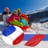 35" x 17" Lightning Snow Sled,2 Pack Plastic Toboggan Snow Sleds with 2 Handles and Pull Rope, Winter Snow Sleds for Adults (2 Pack) view 3