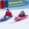 35" x 17" Lightning Snow Sled,2 Pack Plastic Toboggan Snow Sleds with 2 Handles and Pull Rope, Winter Snow Sleds for Adults (2 Pack) view 4