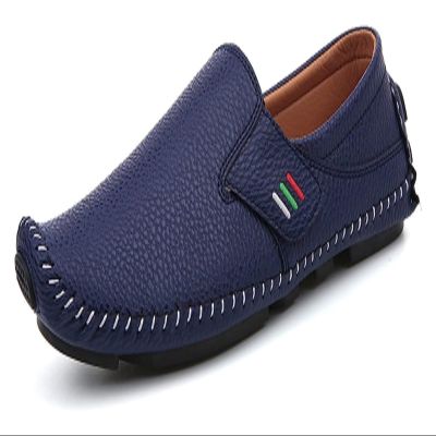 Men's Leather Square Toe Soft Sole Loafers Breathable Comfortable Slip On Shoes Casual Fashion Walking Driving Shoes (Color : Blue-b, Size : 13)
