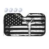 Crane Operator America Flag Foldable Car Windshield Sunshade Blocks Heat and Sun Glare Uv Rays view 1