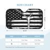 Crane Operator America Flag Foldable Car Windshield Sunshade Blocks Heat and Sun Glare Uv Rays view 2